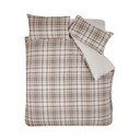 Set copripiumino e federa marrone in sherpa per letto matrimoniale 200x200 cm Cosy Sherpa Check – Catherine Lansfield