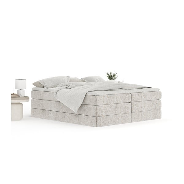Letto boxspring beige con contenitore/senza testiera 180x200 cm Juniper – Maison de Rêve-image-3