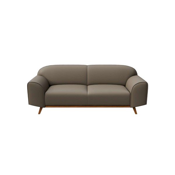 Divano in pelle marrone chiaro 193 cm Nesbo - MESONICA