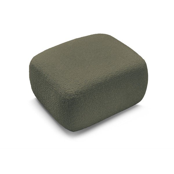 Poggiapiedi verde con rivestimento in bouclé Montaigne – Bobochic Paris-image-4