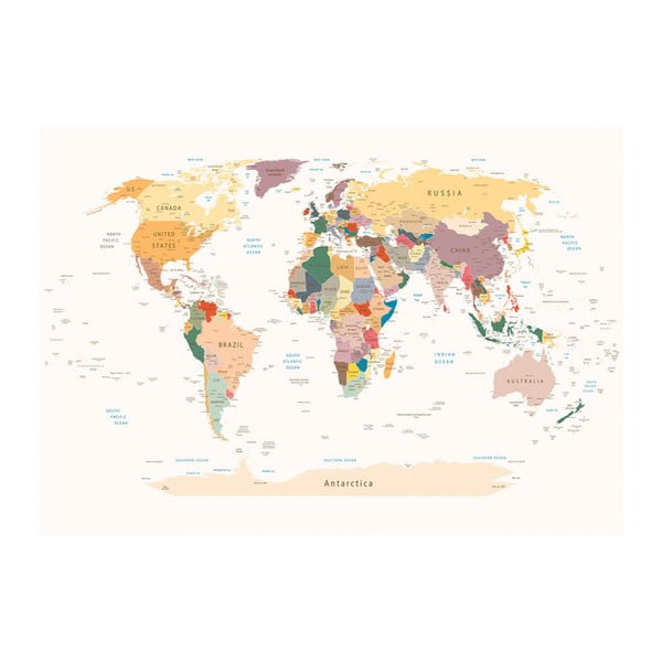 Carta da parati di grande formato Bimago World Map, 300 x 210 cm - Artgeist