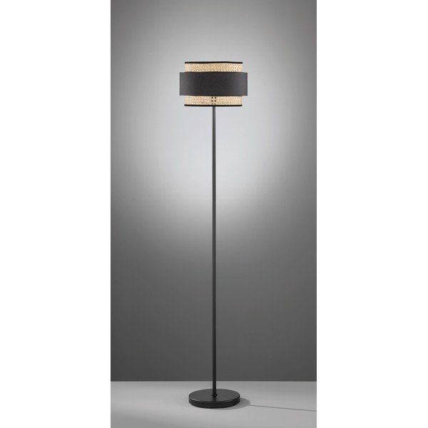 Lampada da terra nera e beige Tape - Fischer & Honsel-image-1