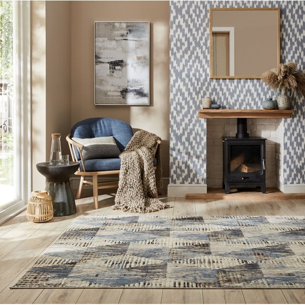 Tappeto blu-beige 120x170 cm Marly - Flair Rugs-image-1