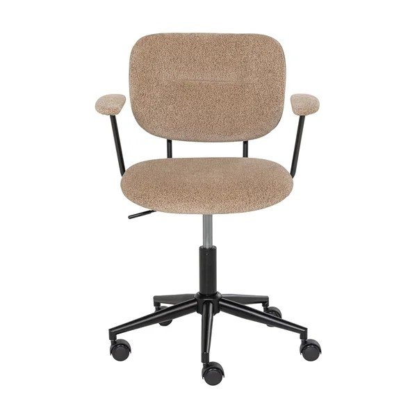 Sedia da ufficio beige imbottito Brint – WOOOD-image-4