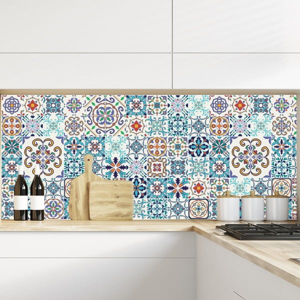 Set di 60 adesivi murali Tiles Azulejos , 10 x 10 cm Antibes - Ambiance