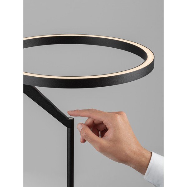 Lampada da terra LED nera opaca in alluminio con intensità regolabile (altezza totale 168 cm) Tilia – Nova Luce-image-2