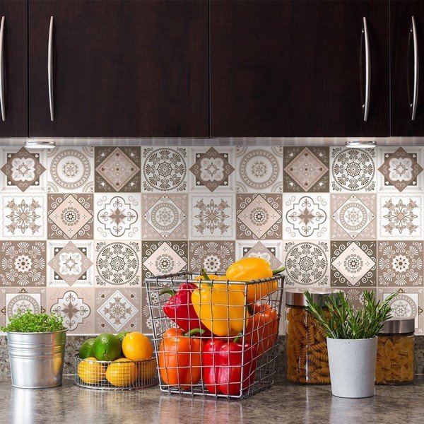 Set di 9 adesivi murali decorativi Aniolo, 20 x 20 cm - Ambiance-image-1