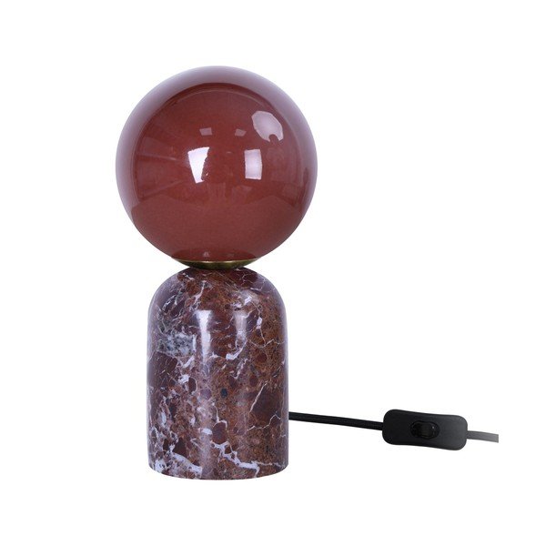 Lampada da tavolo burgundy in marmo (altezza totale 20 cm) Lazio Sphere – Leitmotiv