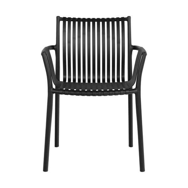 Set di 2 sedie nere da giardino in plastica Tulsa - House Nordic-image-2