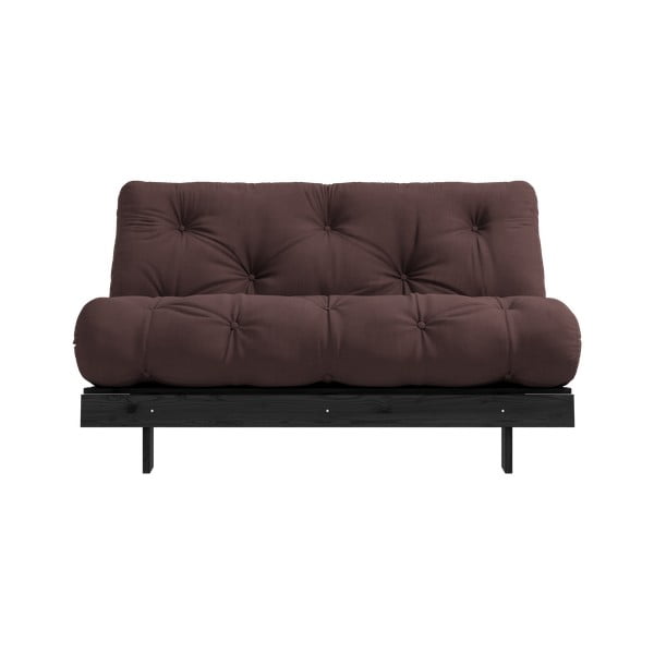 Divano letto marrone scuro 140 cm Roots Black Night - Karup Design