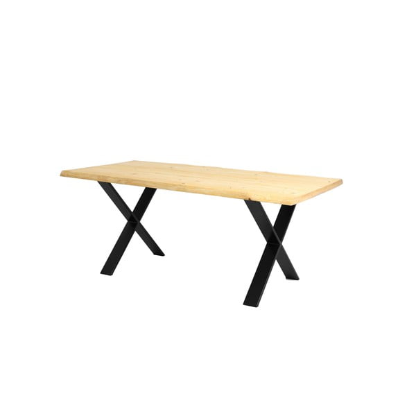 Tavolo da pranzo con piano in rovere Custom Form Cross, 180 x 90 cm - CustomForm