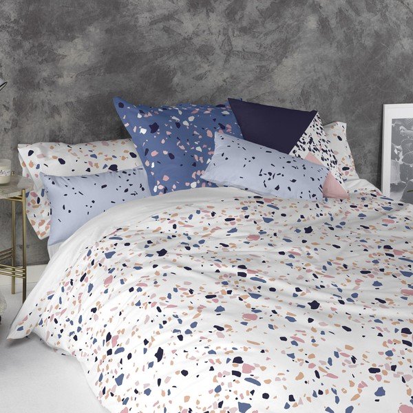 Set di 2 federe in cotone Terrazzo, 50 x 75 cm - Blanc-image-1