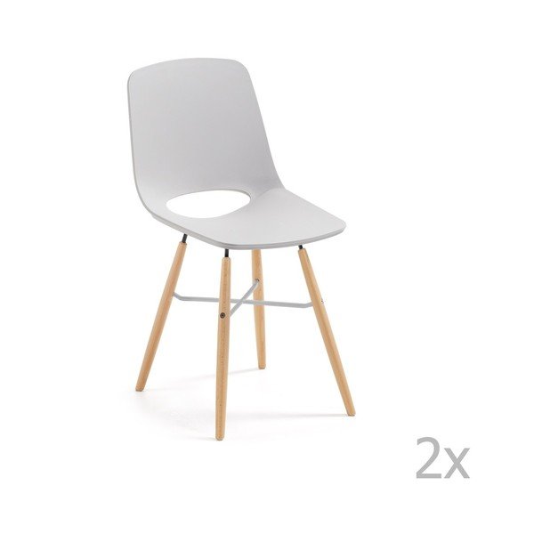 Set di 2 sedie da pranzo grigie Kint - La Forma