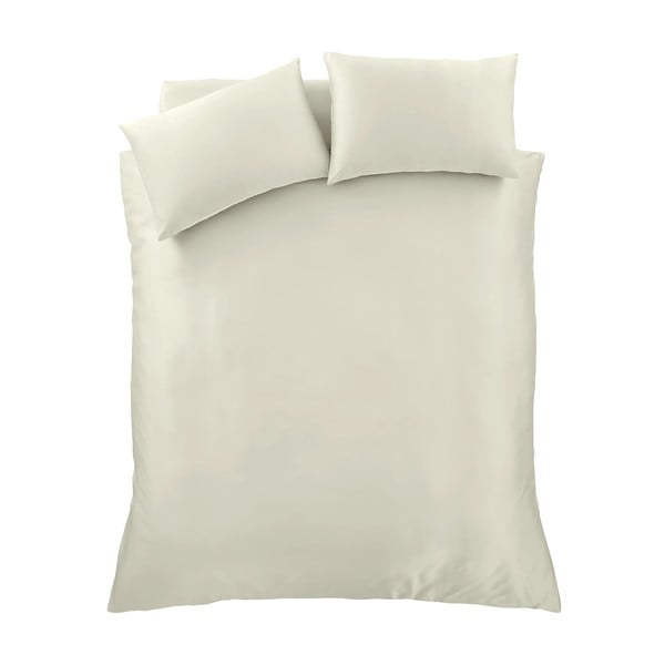 Set copripiumino e federa beige in raso di seta per letto singolo 135x200 cm Silky Soft – Catherine Lansfield