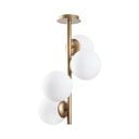 Plafoniera bianca/color ottone con paralume in vetro ø 15 cm Faze – Opviq lights