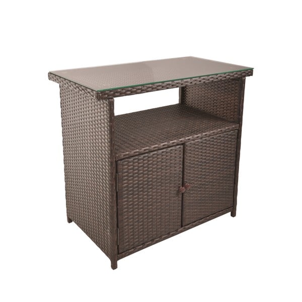Credenza da giardino in rattan 90x50 cm Padua - Garden Pleasure-image-1
