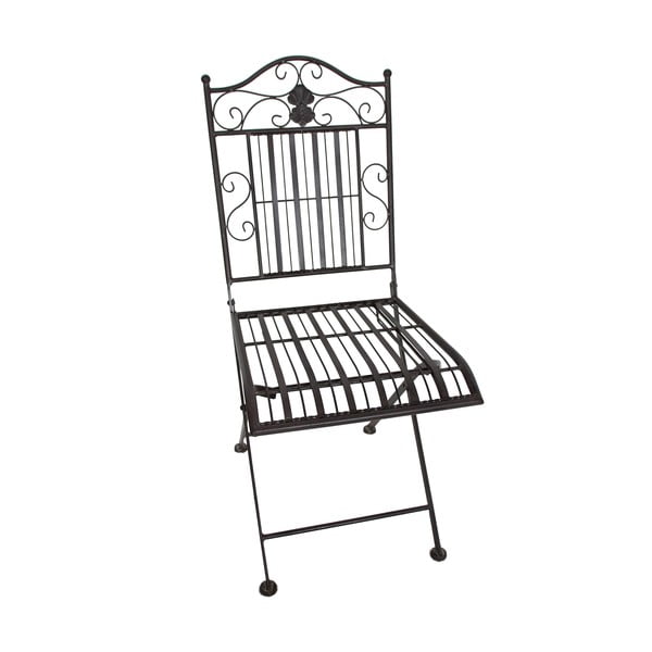 Set da pranzo da giardino in marrone scuro in metallo per 2 persone – Garden Pleasure-image-4