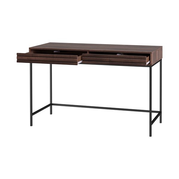 Scrivania con piano effetto noce 50x120 cm Celine - Støraa-image-3