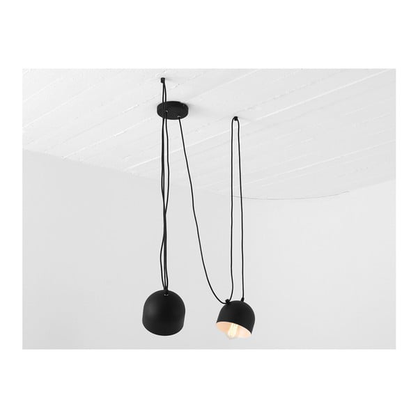 Lampada a sospensione nera per 2 lampadine Popo - CustomForm-image-4