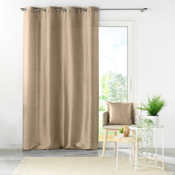 Tenda in raso beige 140x240 cm Shana - douceur d'intérieur-image-3