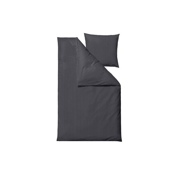 Set copripiumino e federa color antracite in cotone per letto singolo 140x200 cm Still – Södahl