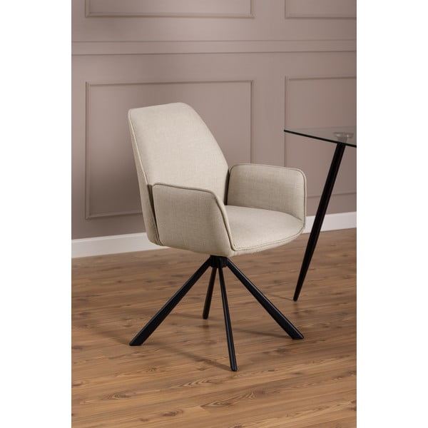 Set di sedie da pranzo beige in imbottito con braccioli 2 pz Glenda – Actona-image-1