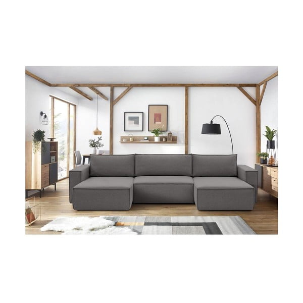 Divano angolare grigio (a U) Nihad structural - Bobochic Paris-image-1