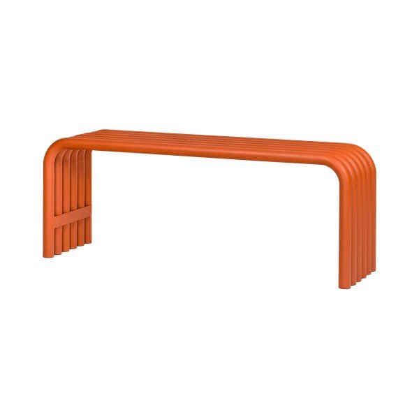 Panca da giardino arancione in metallo Nokk – noo.ma