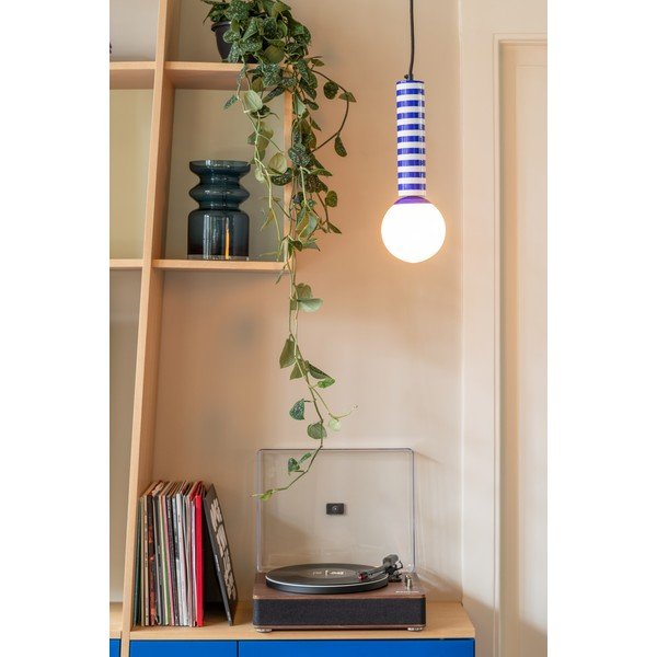 Lampadario blu in metallo ø 12 cm Rayado Retro – Leitmotiv-image-1