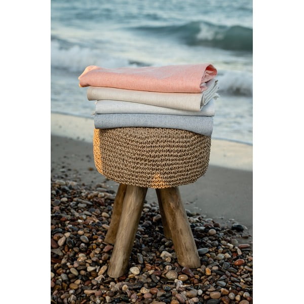 Plaid arancione con cotone Summer , 140 x 180 cm Linen - Euromant-image-4