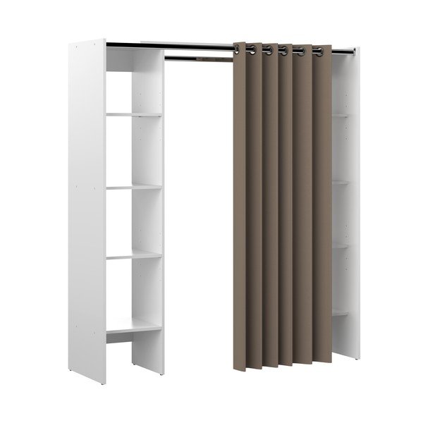 Armadio a giorno in marrone chiaro-bianco 185x182 cm Tom - TemaHome-image-2