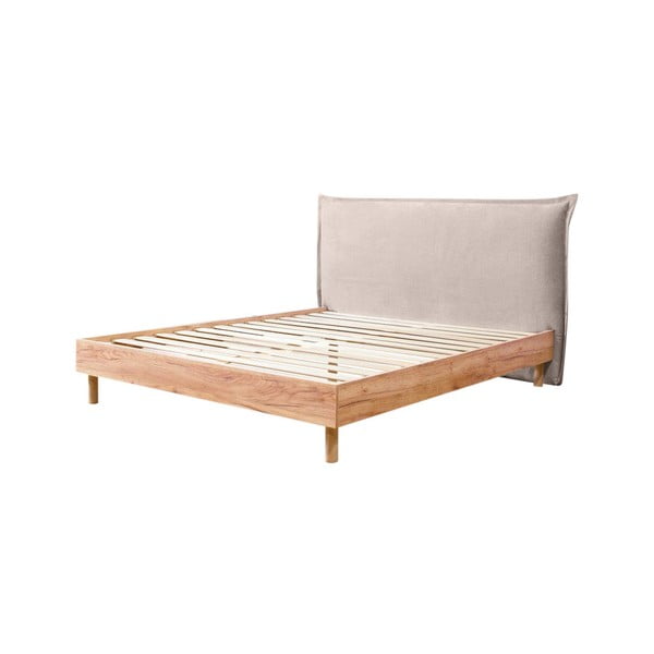 Letto matrimoniale beige/naturale con griglia 180x200 cm Charlie - Bobochic Paris