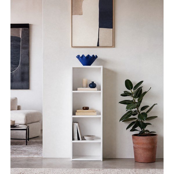 Libreria bianca 30x106x24 cm Cube – Casa Selección-image-1