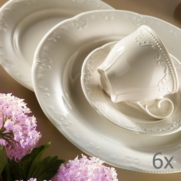 Set di 6 tazze e piattini in porcellana Kutahya Elegance, 150 ml - Kütahya Porselen-image-1