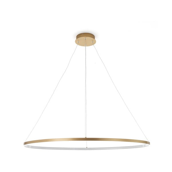 Lampada a sospensione di colore oro, altezza 92 cm Oval Ring - Tomasucci