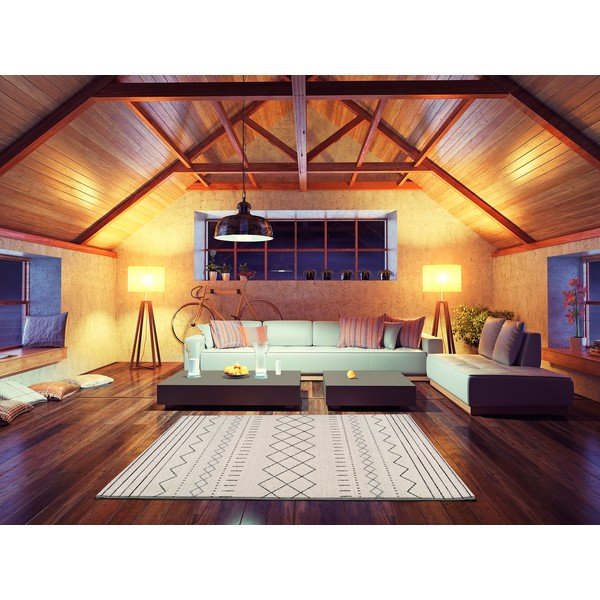 Tappeto beige , 160 x 230 cm Akka Geo - Universal-image-1