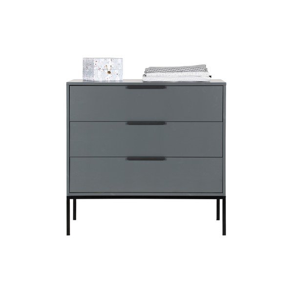 Cassettiera in legno di pino grigio Adam - WOOOD-image-3