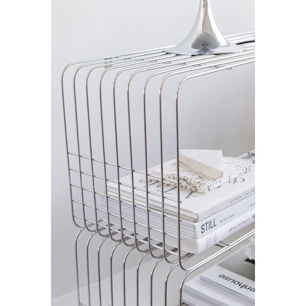 Libreria da parete color argento lucido in metallo 70x30 cm Wire – Mette Ditmer Denmark-image-2