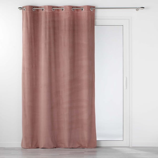 Tenda di velluto rosa 140x260 cm Velouriane - douceur d'intérieur