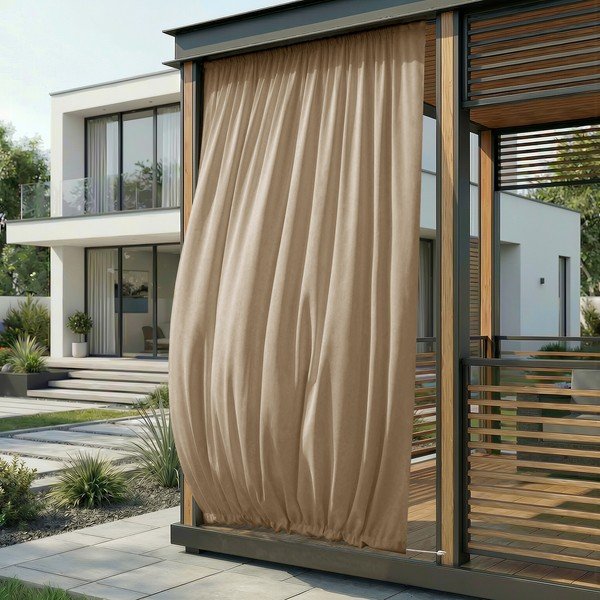 Tenda parzialmente oscurante/da esterno beige Calisto – Filumi-image-2