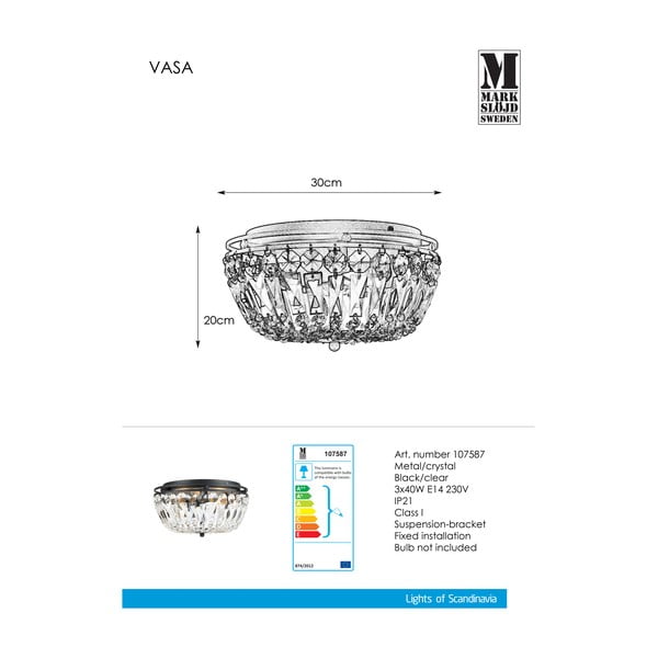 Lampada da soffitto Vasa, ø 30 cm - Markslöjd-image-2