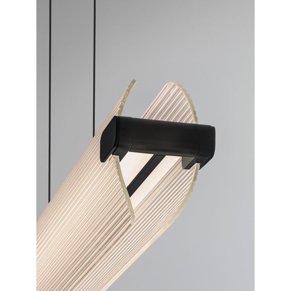 Lampadario LED nero opaco in vetro con intensità regolabile Emery – Nova Luce-image-2
