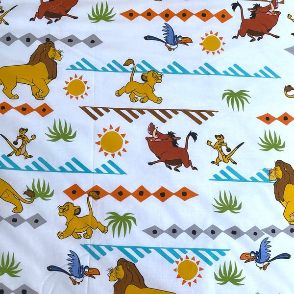 Biancheria da letto per bambini in cotone per letto singolo 140x200 cm Lion King Africa - Jerry Fabrics-image-4