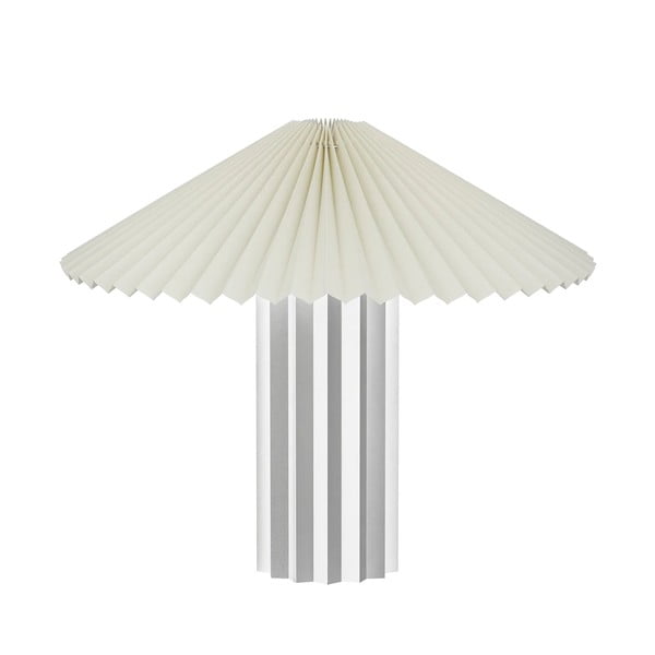 Lampada da tavolo bianca/argentata con paralume in tessuto con intensità regolabile (altezza totale 36 cm) Taite – Blomus