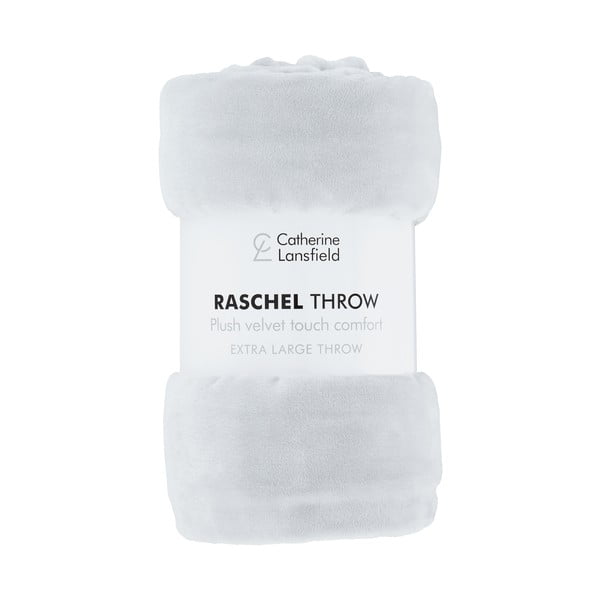 Copriletto in grigio chiaro in micropile 200x240 cm Raschel – Catherine Lansfield-image-2