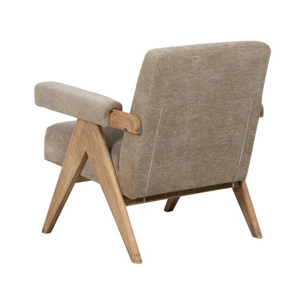 Poltrona beige con rivestimento in ciniglia Rest – Ixia-image-3