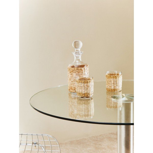 Tavolo da pranzo rotondo con piano in vetro ø 90 cm Metropolitan – Premier Housewares-image-3