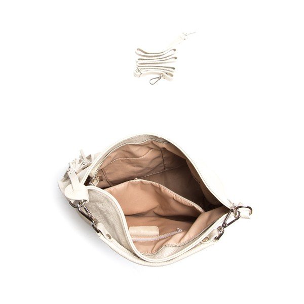 Kožená kabelka Isabella Rhea 1152 Beige-image-3