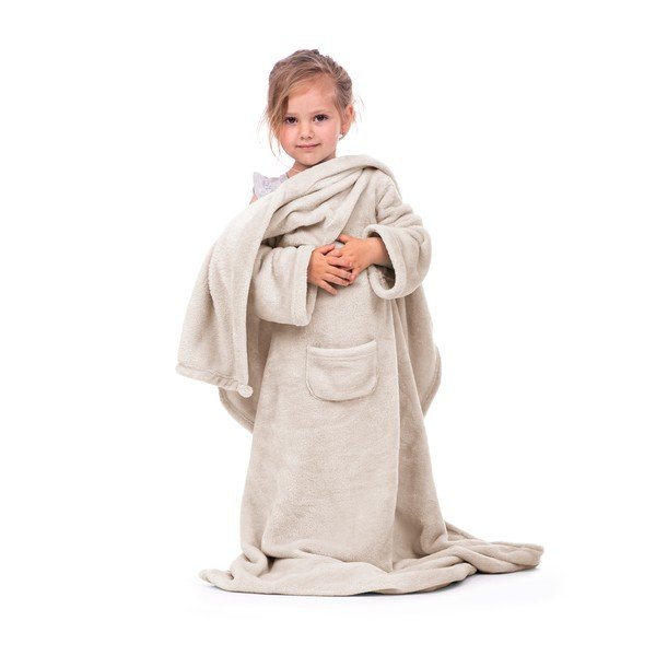 Coperta TV beige con maniche Lazykids Lazy Kids - DecoKing-image-2