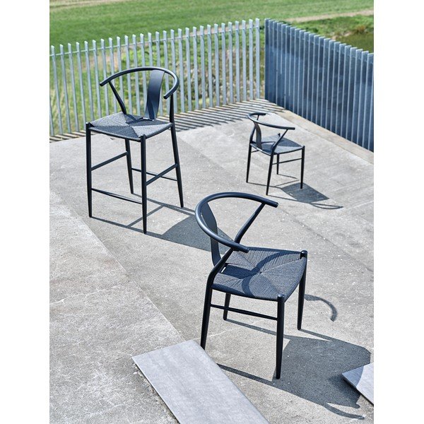 Sgabello da bar Alto nero - Canett-image-1